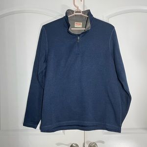 Wrangler Authentica navy half zip size L